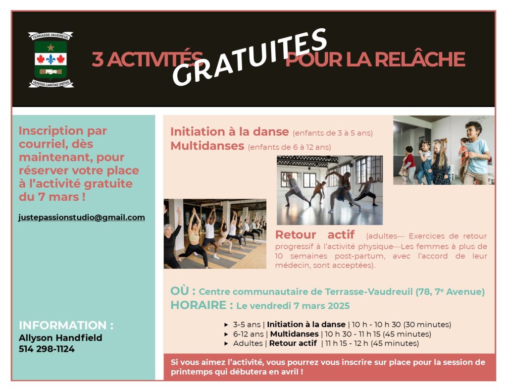 ateliers danse et retour actif