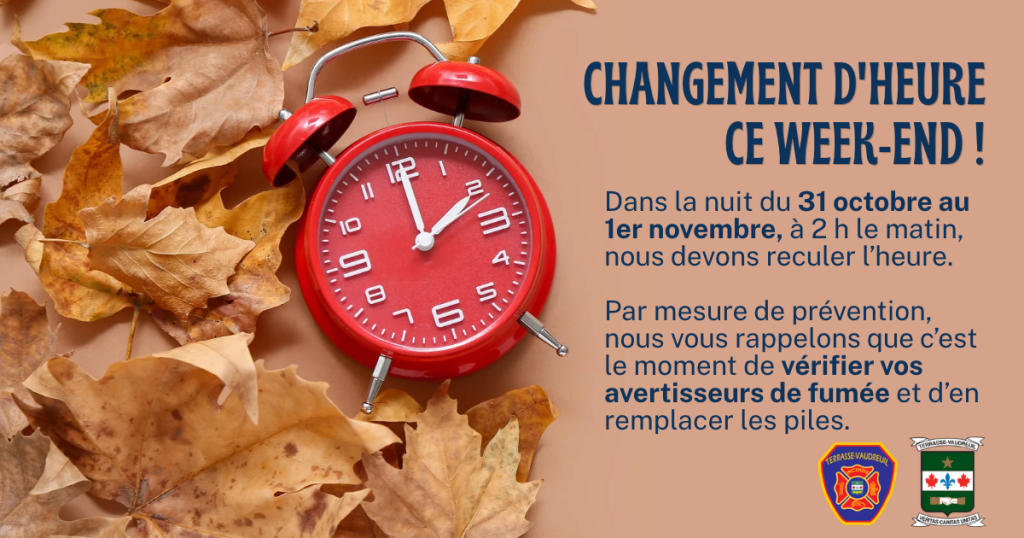 changement d'heure ce week end !