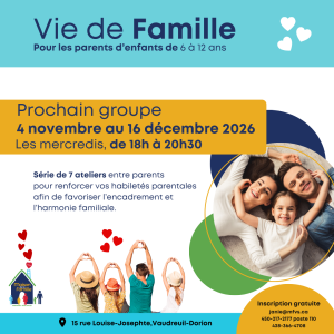 vie de famille 4 nov au 16 dec 2026